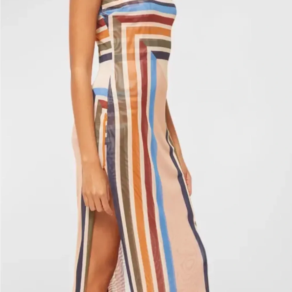 Misa Los Angeles Nakia Dress in Geo Stripe Size XS - Picture 2 of 8